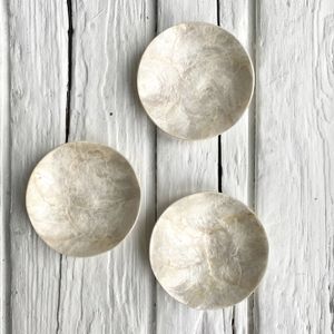 Schaaltje Capiz Schelp Rond Wit - 10 cm