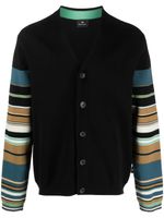 PS Paul Smith cardigan à rayures - Noir