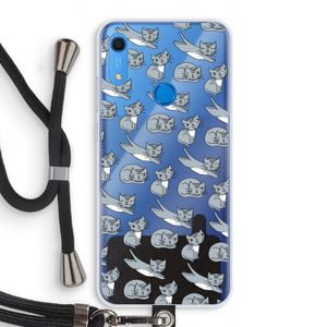 Poezen: Huawei Y6s Transparant Hoesje met koord