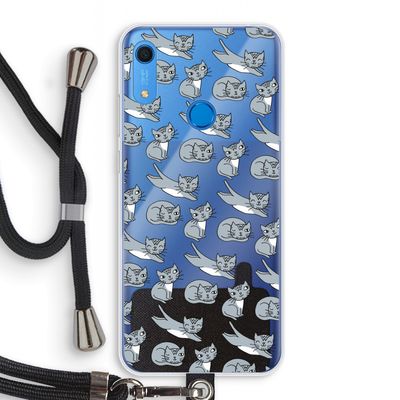Poezen: Huawei Y6s Transparant Hoesje met koord