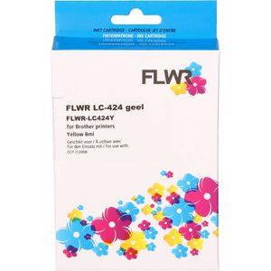 FLWR Brother LC-424 geel cartridge