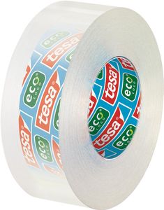 Tesafilm eco & clear ecoLogo, ft 19 mm x 33 m, toren van 8 rolletjes