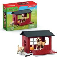 Hondenhok met Golden Retriever, SCHLEICH 42722 Farm World, 4 jaar