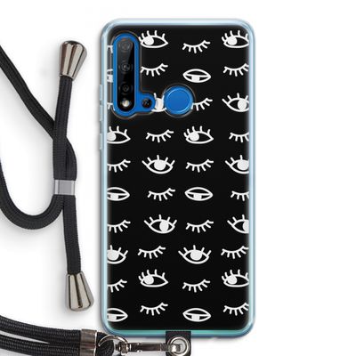 Eye pattern #3: Huawei P20 Lite (2019) Transparant Hoesje met koord