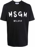 MSGM t-shirt à logo imprimé - Noir