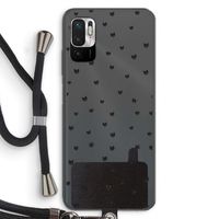 Kleine kattenkopjes: Xiaomi Redmi Note 10 5G Transparant Hoesje met koord