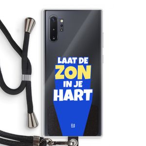 Laat de zon in je hart: Samsung Galaxy Note 10 Plus Transparant Hoesje met koord