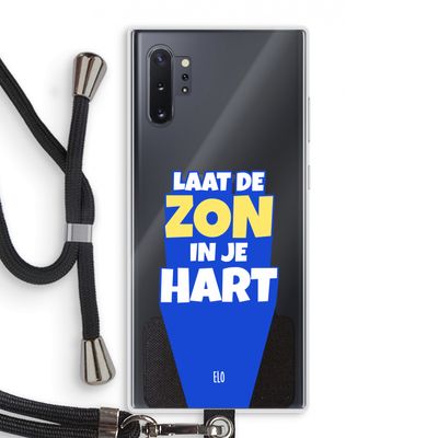 Laat de zon in je hart: Samsung Galaxy Note 10 Plus Transparant Hoesje met koord