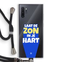 Laat de zon in je hart: Samsung Galaxy Note 10 Plus Transparant Hoesje met koord