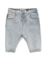 Moschino Kids jean à taille élastiquée - Bleu