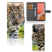 Samsung Galaxy A72 Telefoonhoesje met Pasjes Baby Luipaard - thumbnail