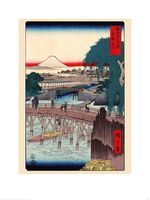 Kunstdruk Hiroshige - Ichkoku Bridge in the Eastern Capital 60x80cm