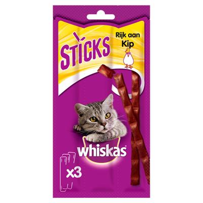 Kattenvoer Sticks Kip 3-pack 18 g - Whiskas