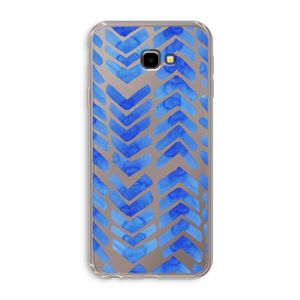 Blauwe pijlen: Samsung Galaxy J4 Plus Transparant Hoesje