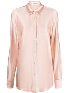 Alexandre Vauthier chemise satinée à manches longues - Rose