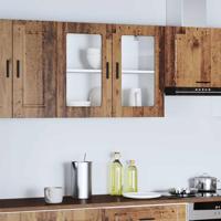 Keukenbovenkast met glazen deur Porto oud houtkleurig