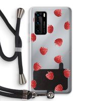 Framboosjes: Huawei P40 Transparant Hoesje met koord