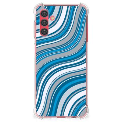 Samsung Galaxy A13 5G | A04s Doorzichtige Silicone Hoesje Waves Blue Samsung Galaxy A13 5G | A04s Doorzichtige Silicone Hoesje Waves Blue