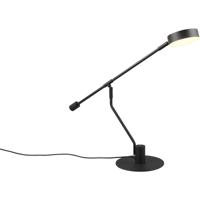 LED Tafellamp - Trion Duron - 6W - Aanpasbare Kleur - Dimbaar - Rond - Mat Zwart - Metaal