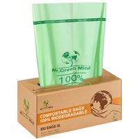 Mr. Green Mind 100% biologische afvalzakken 2/3 liter 100 stuks - Incl. dispenser - thumbnail