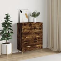 Dressoir 69,5x34x90 cm bewerkt hout gerookt eikenkleurig