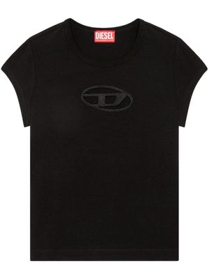 Diesel t-shirt T-Angie à découpes - Noir