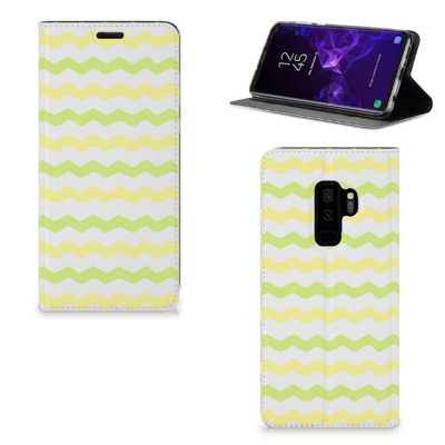 Samsung Galaxy S9 Plus | Hoesje met Magneet | Waves Yellow