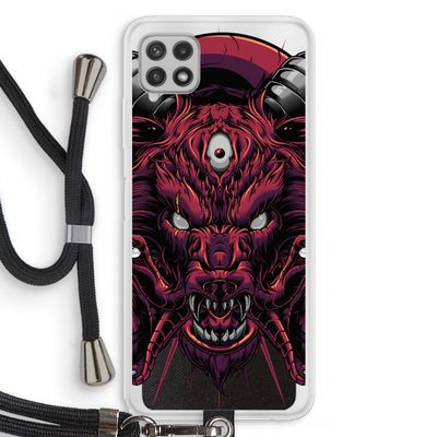 Hell Hound and Serpents: Samsung Galaxy A22 4G Transparant Hoesje met koord