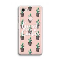 Cactus quote: Google Pixel 3 Transparant Hoesje