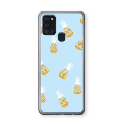 Ananasjes: Samsung Galaxy A21s Transparant Hoesje