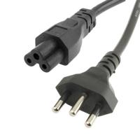3 prong stijl Brazilië Notebook AC-netsnoer lengte: 1.5m (OD6.8)