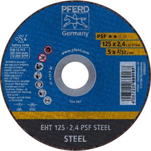 PFERD PSF STEEL 61719026 Doorslijpschijf recht 125 mm 25 stuk(s) Staal