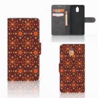 Nokia 3.1 (2018) Telefoon Hoesje Batik Brown