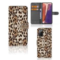 Samsung Galaxy Note 20 | Telefoonhoesje | Met pasjeshouder | Leopard