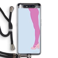 Pink panty: Samsung Galaxy A80 Transparant Hoesje met koord