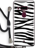 Zebra pattern: HTC U12+ Transparant Hoesje met koord Zebra pattern: HTC U12+ Transparant Hoesje met koord