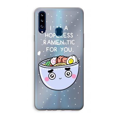 I'm A Hopeless Ramen-Tic For You: Samsung Galaxy A20s Transparant Hoesje