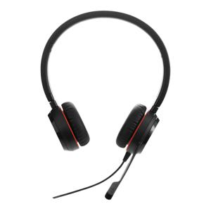 Jabra Evolve 30 II MS stereo On Ear headset Telefoon Kabel Stereo Zwart Noise Cancelling Microfoon uitschakelbaar (mute)