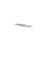 Hotbath &More Planchet 30 cm inclusief bevestigings rails met 1 uitsparing voor een zeepdispenser of beker Mat wit