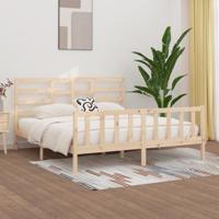 Bedframe zonder matras massief grenenhout 200x200 cm