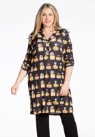 Yoek Tuniek met knoopjes PERFUME | Zwart | Maat 46/48