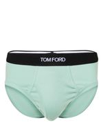 TOM FORD slip en coton à taille à logo - Vert - thumbnail