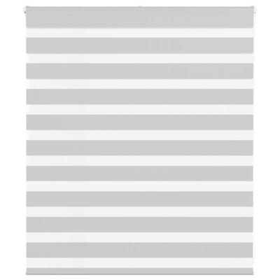 VidaXL Zebra rolgordijn 135x100 cm stofbreedte 130,9 cm lichtgrijs