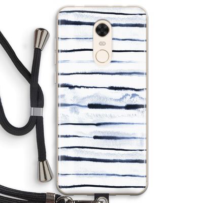 Ink Stripes: Xiaomi Redmi 5 Transparant Hoesje met koord