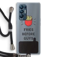 Fries before guys: Oppo Find X3 Neo Transparant Hoesje met koord