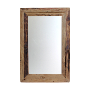 Rechthoekige Spiegel Rustiek-120x5x60-Naturel-Teak