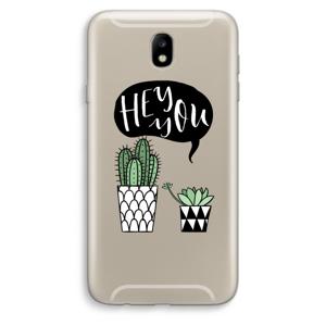 Hey you cactus: Samsung Galaxy J7 (2017) Transparant Hoesje