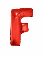 Folieballon Rood Letter 'F' groot
