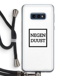 Negenduust vierkant: Samsung Galaxy S10e Transparant Hoesje met koord