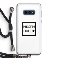 Negenduust vierkant: Samsung Galaxy S10e Transparant Hoesje met koord Negenduust vierkant: Samsung Galaxy S10e Transparant Hoesje met koord